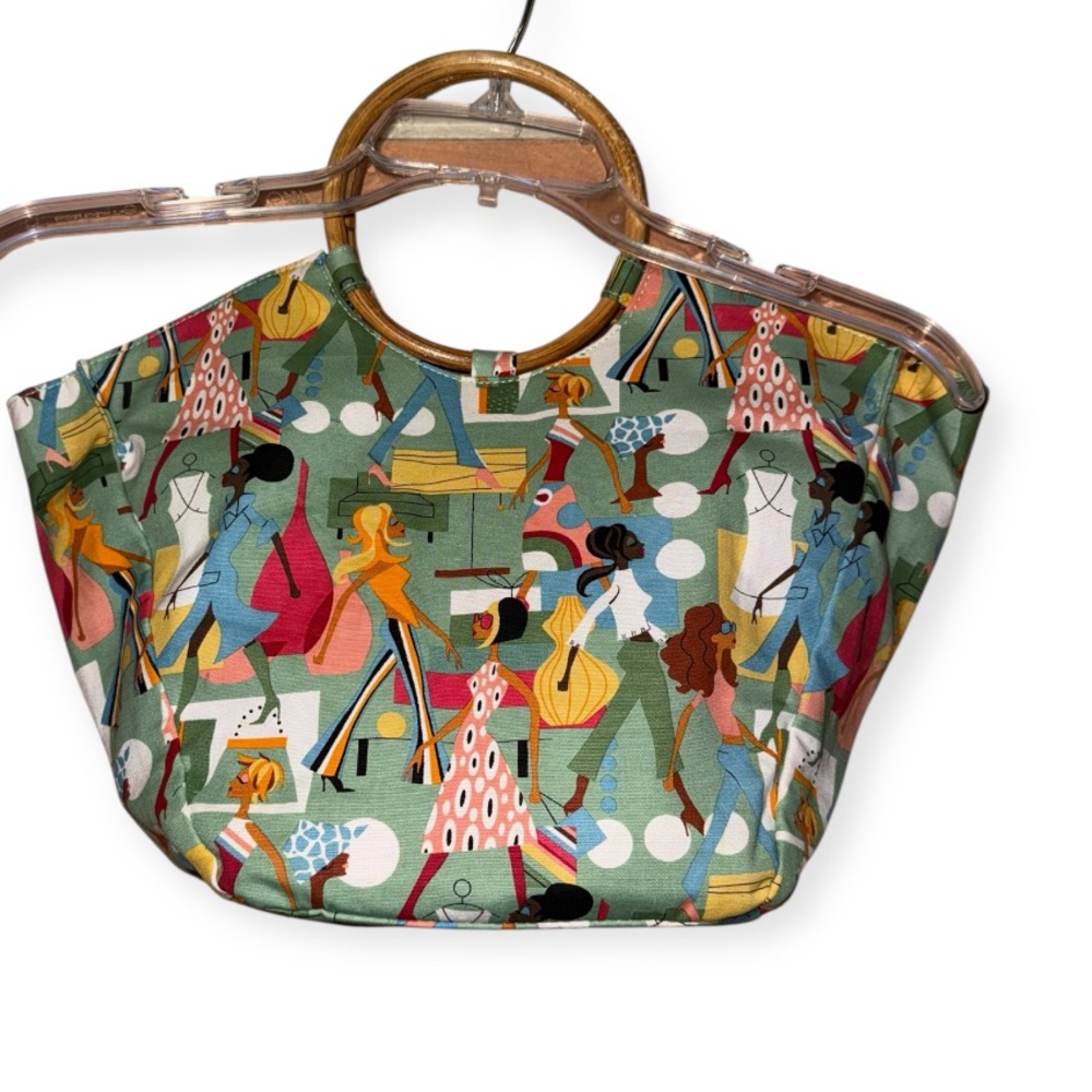 Neiman Marcus Multicolor Fashion Print Tote